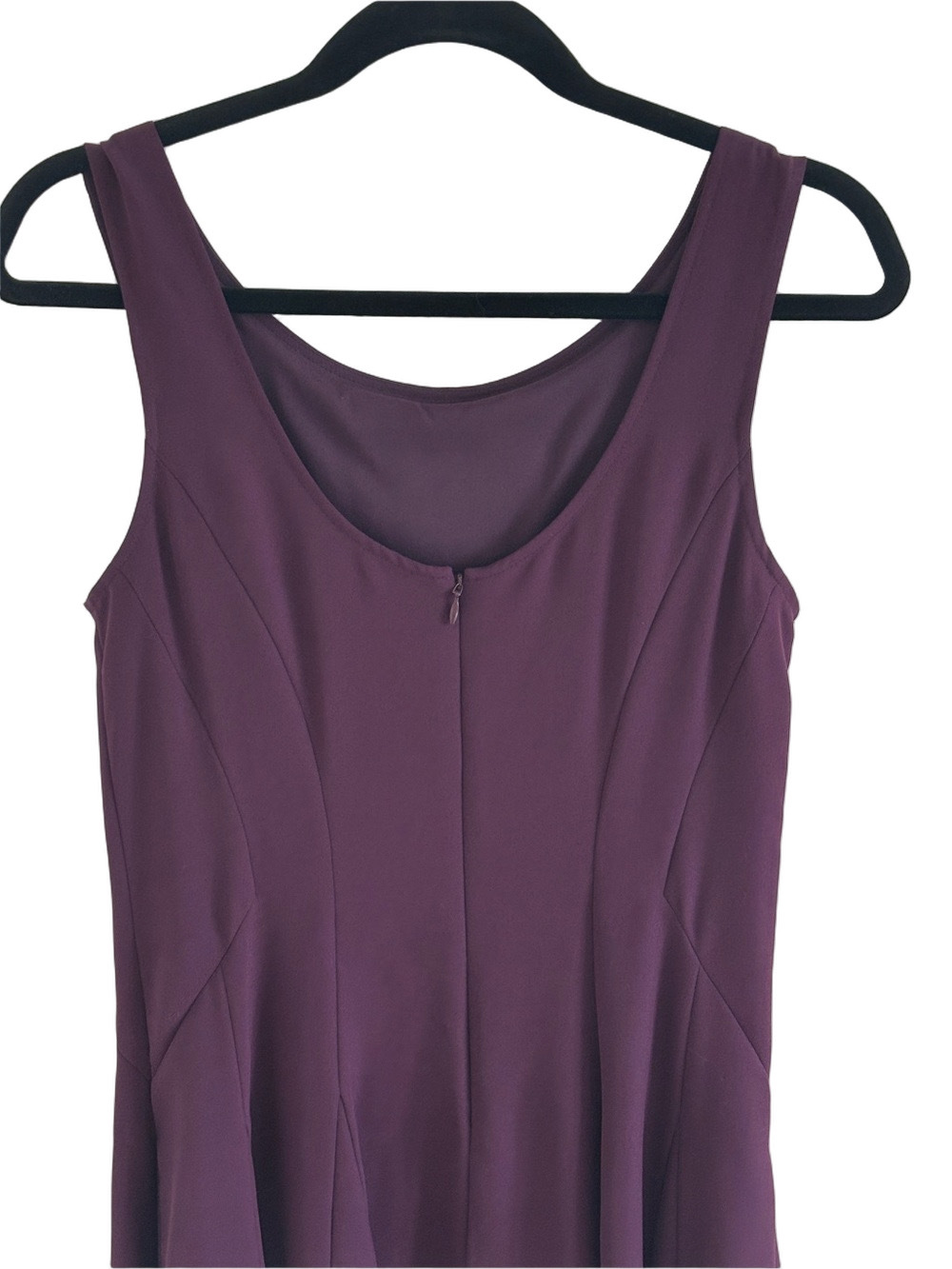 Theory Kaien Dress Sleeveless Plum Purple Fit-and-Flare Dress SZ 8 - Picture 6 of 9
